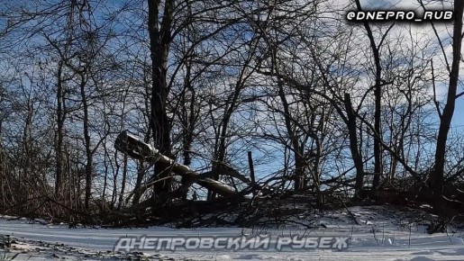 Гаубица «Мста-Б» уничтожила подземный укреплённый ПВД противника на правом берегу Днепра