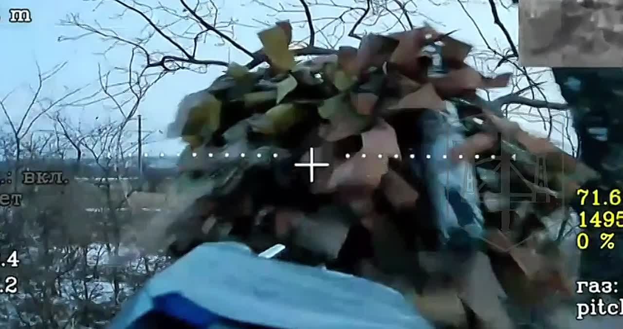 Запорожское направление. Район н.п.Лукьяновское Позиции управления и наземные дроны ВСУ атакуют