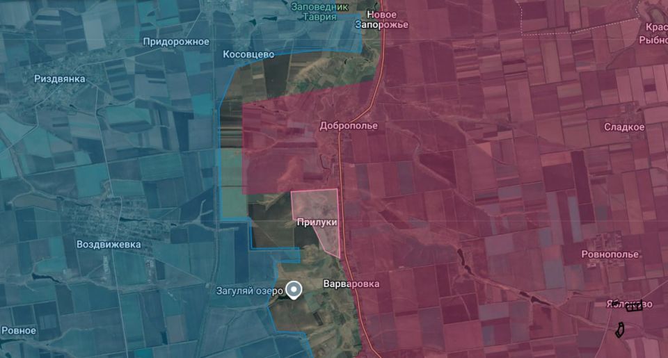 Запорожская область. Наши бойцы проводят зачистку села Прилуки, — сообщает Анатолий Радов