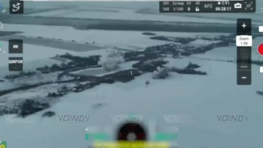 Бомбардировщики 11 гвардейской армии ВВС ПВО бьют по позициям противника в н.п. Староукраинка, Времевское направление