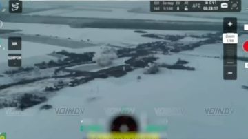 Бомбардировщики 11 гвардейской армии ВВС ПВО бьют по позициям противника в н.п. Староукраинка, Времевское направление