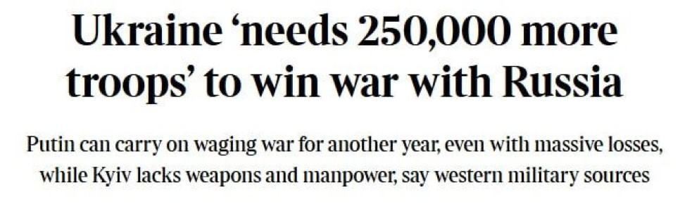 Украине нужно мобилизовать еще 250 тыс военных для перелома войны — The Times