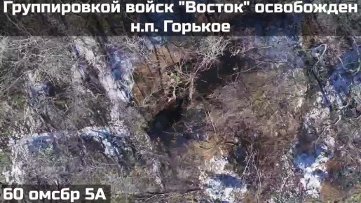 ПОДРАЗДЕЛЕНИЯМИ ГРУППИРОВКИ ВОЙСК "ВОСТОК" ОСВОБОЖДЕН НАСЕЛЁННЫЙ ПУНКТ ГОРЬКОЕ
