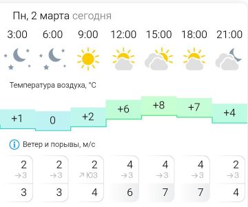 ПРОГНОЗ ПОГОДЫ. В понедельник, 2 марта в Энергодаре облачно с проявлениями