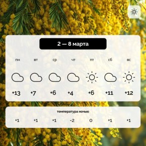 Погода в Запорожской области на 2 — 8 марта