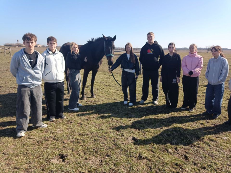 Ярким мартовским днем представители сообществ «Марш» и «Юг молодой» побывали на конной ферме в пгт Акимовка