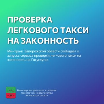 Запорожская область внедряет систему онлайн-проверки легальности услуг такси