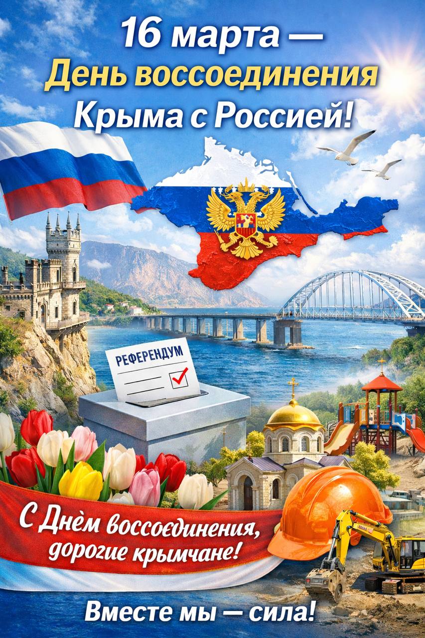 16 марта — День воссоединения Крыма с Россией