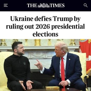 The Times выпустило статью, в которой заявляется, что вопреки мнению США Зеленский не собирается проводить выборы в 2026 году