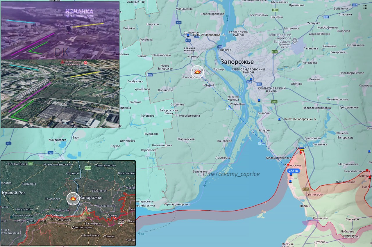 Удары по запорожской промзоне Хортицкого района