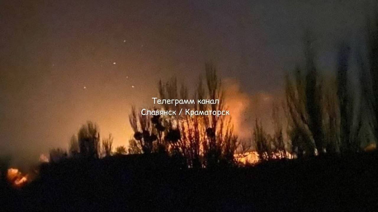 Прилет Герани в окрестностях Краматорска текущей ночью Прилет Герани в окрестностях Краматорска текущей ночью