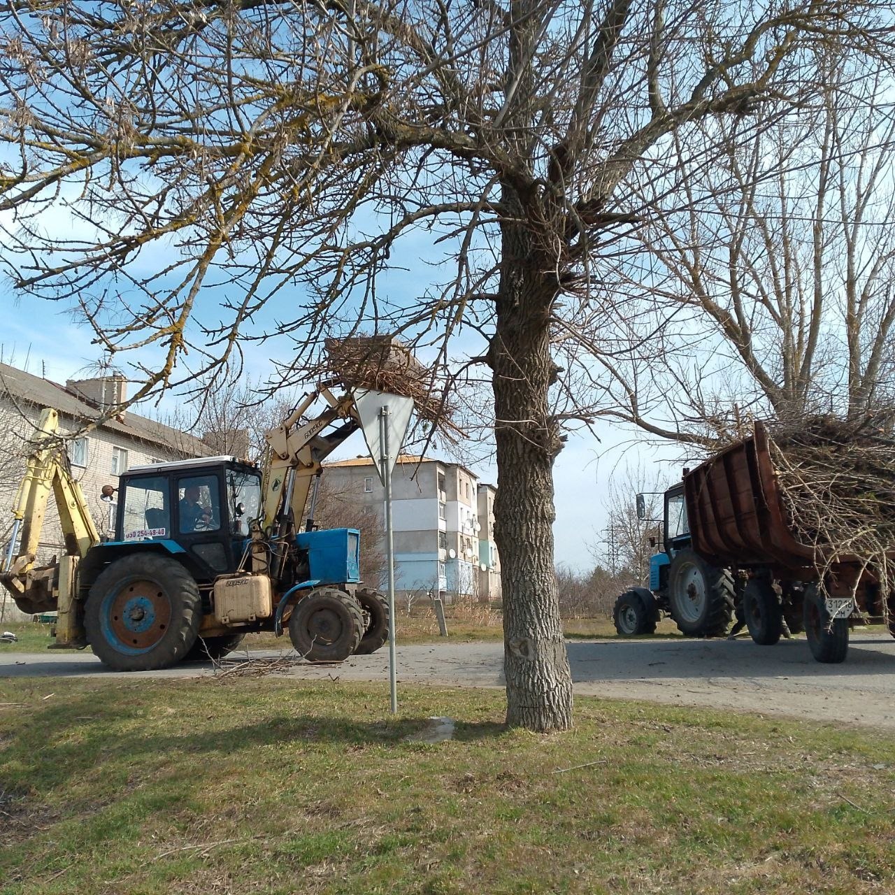 Чистота села Луначарское в руках активистов