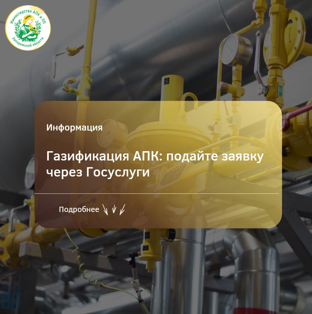 Предприятиям АПК: подать заявку на подключение к газораспределительным сетям можно через Госуслуги