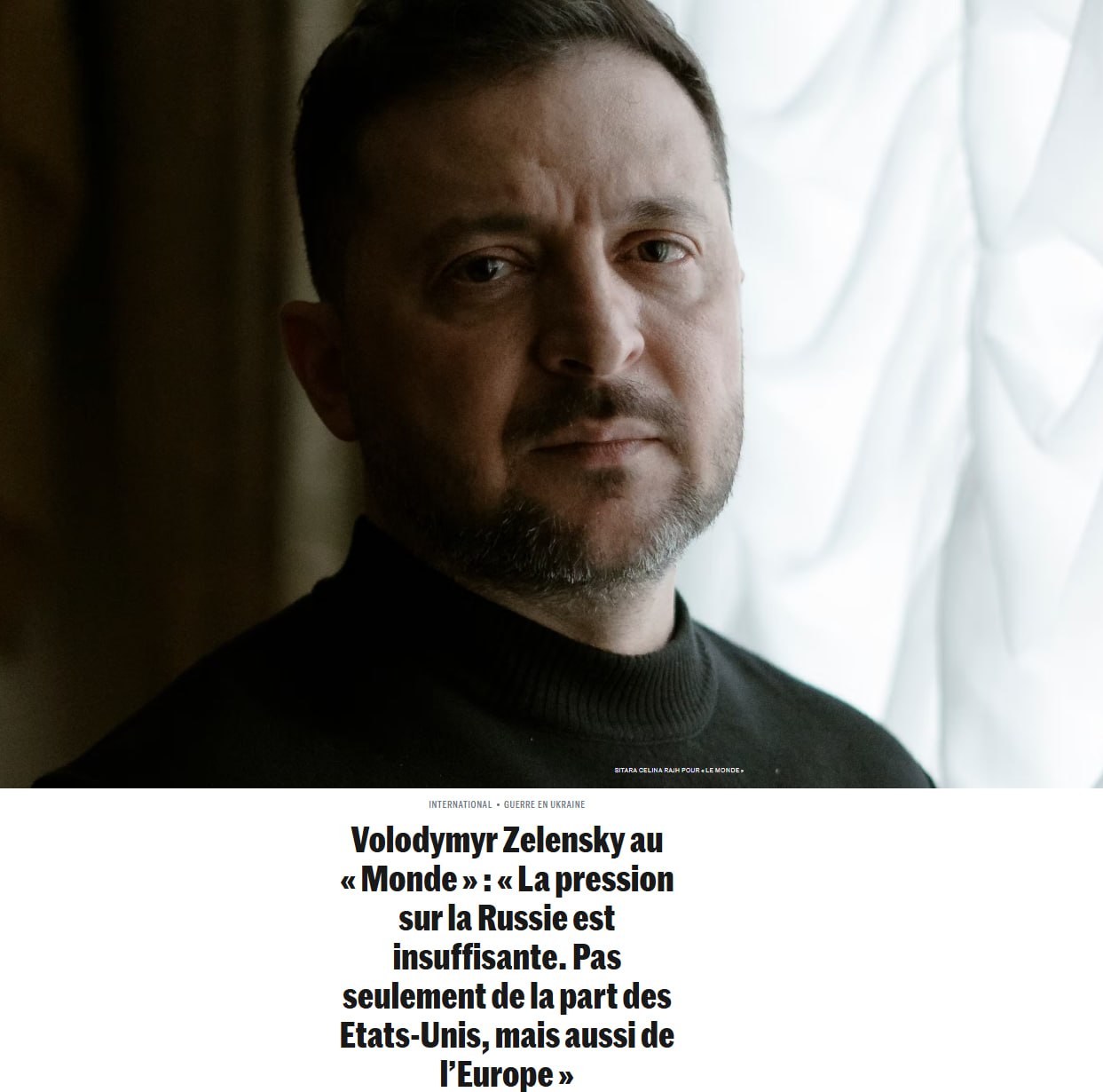 Издание Le Monde напоминает о существовании Зеленского, выпустив статью с его интервью: