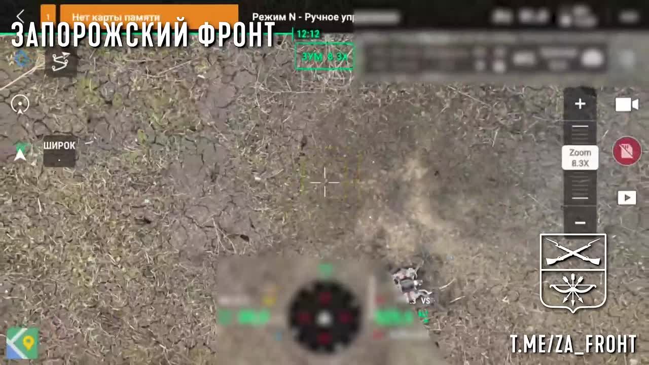 Запорожское направление, район н.п. Степовое. Операторы FPV-дронов отслеживают и уничтожают дроны-ждуны ВСУ