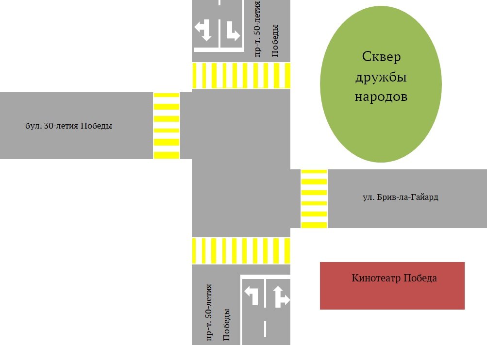 В Мелитополе на перекрёстке улицы Брив-ла-Гайард, бульвара 30-летия Победы и проспекта 50-летия Победы изменят схему движения В Мелитополе на перекрёстке улицы Брив-ла-Гайард, бульвара 30-летия Победы и проспекта 50-летия Победы изменят схему движения