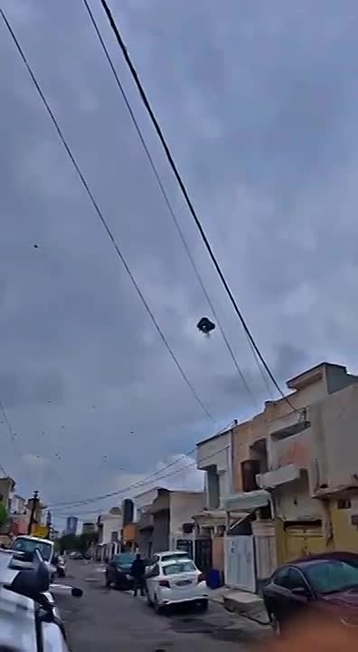 Перехват иранского дрона-камикадзе Shaded-136 дроном-перехватчиком Raytheon Coyote над иракским Эрбилем