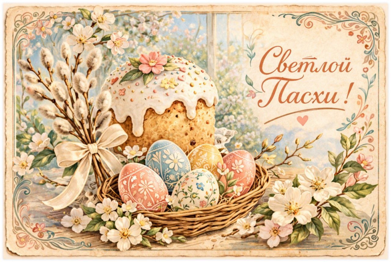 Дорогие друзья! Токмакский городской дом культуры шлёт вам свои самые искренние и теплые поздравления с великим и светлым праздником Пасхи!