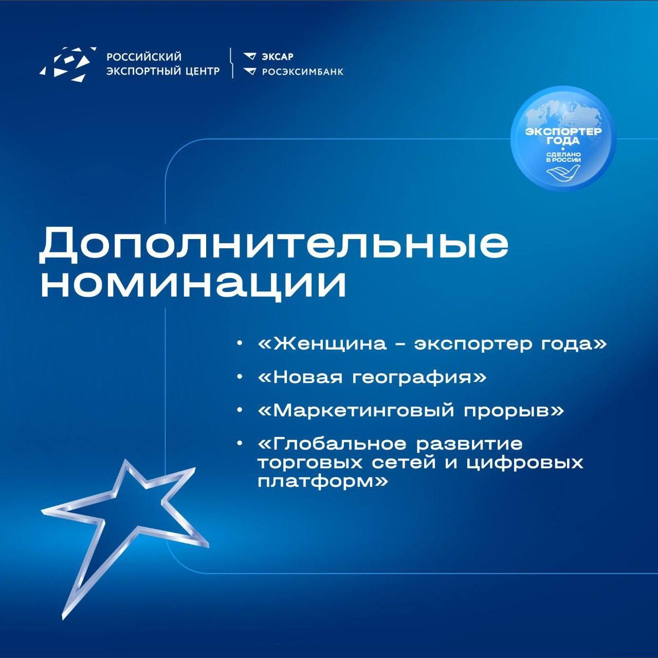 Старт главной экспортной премии страны: открыт прием заявок на конкурс «Экспортер года. Сделано в России» Старт главной экспортной премии страны: открыт прием заявок на конкурс «Экспортер года. Сделано в России»