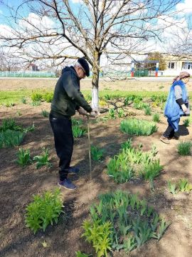 Сотрудники Райновского сельского клуба присоединились к двухмесячнику по наведению санитарного порядка и благоустройству территории