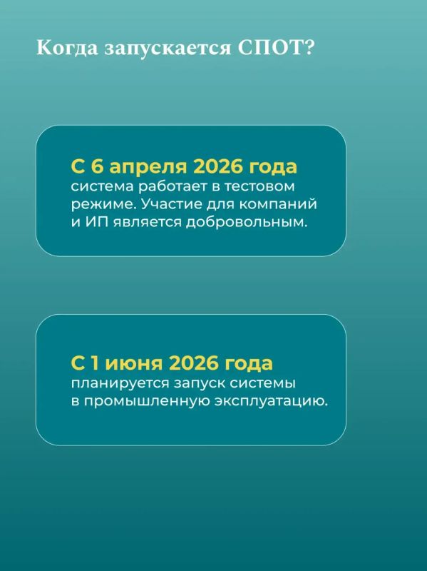 Национальная система подтверждения ожидания товаров (СПОТ) Национальная система подтверждения ожидания товаров (СПОТ)