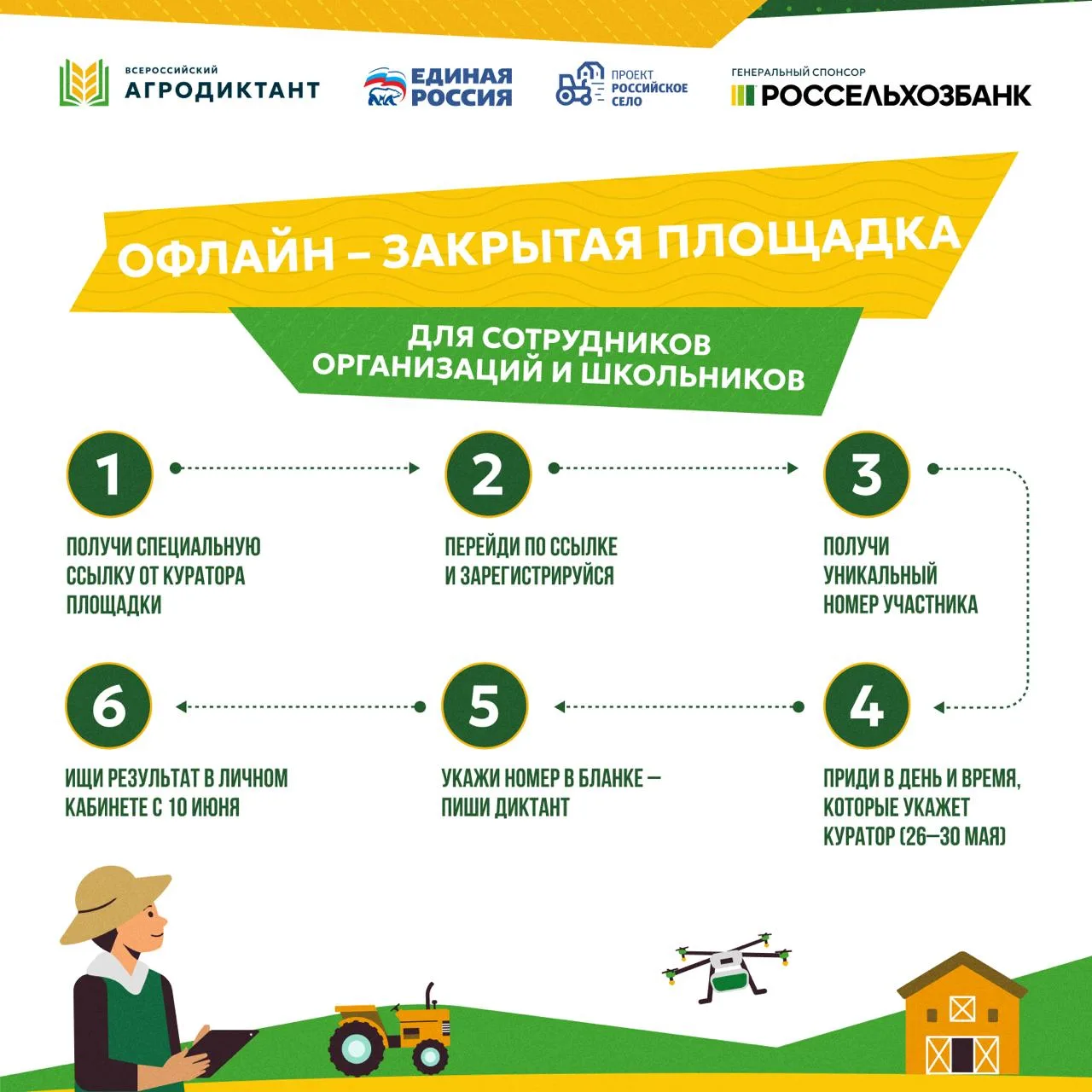 С 26 по 30 мая 2026 года пройдет федеральная акция, где каждый сможет проверить свои знания об агропромышленном комплексе, сельских территориях и продовольственной безопасности С 26 по 30 мая 2026 года пройдет федеральная акция, где каждый сможет проверить свои знания об агропромышленном комплексе, сельских территориях и продовольственной безопасности