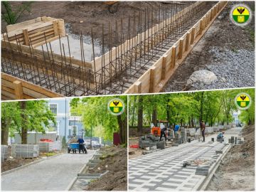 В Мелитополе идет второй этап благоустройства парка участников СВО
