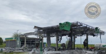 17.05.2026 Запорожье.. Последствия вчерашнего прилета по АЗС "WOG" на выезде в сторону Днепра