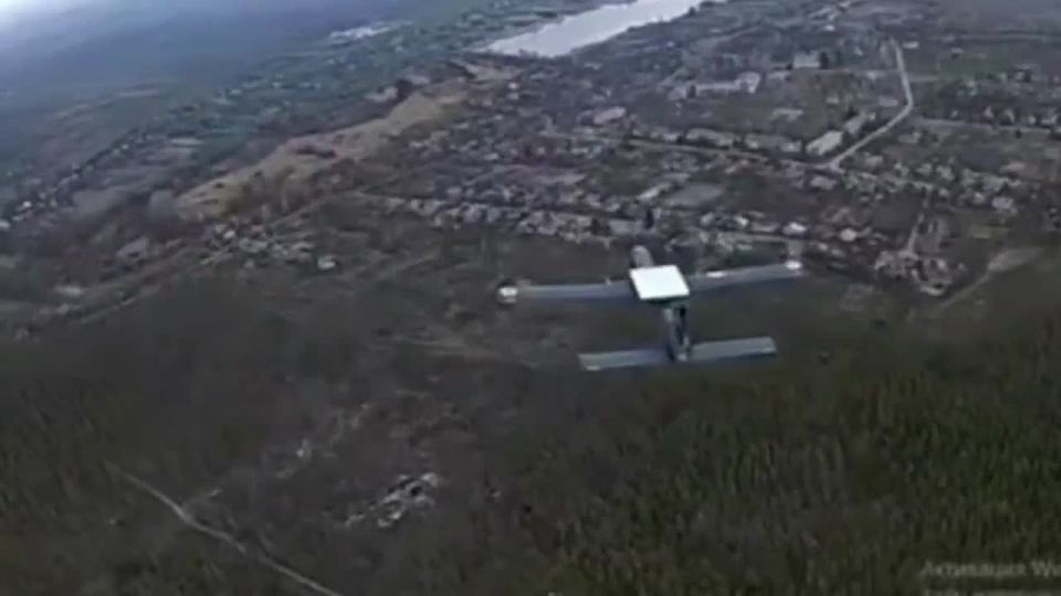 Перехват редкого дрона-камикадзе D-4 ("Батон") ВСУ с терминалом Starlink
