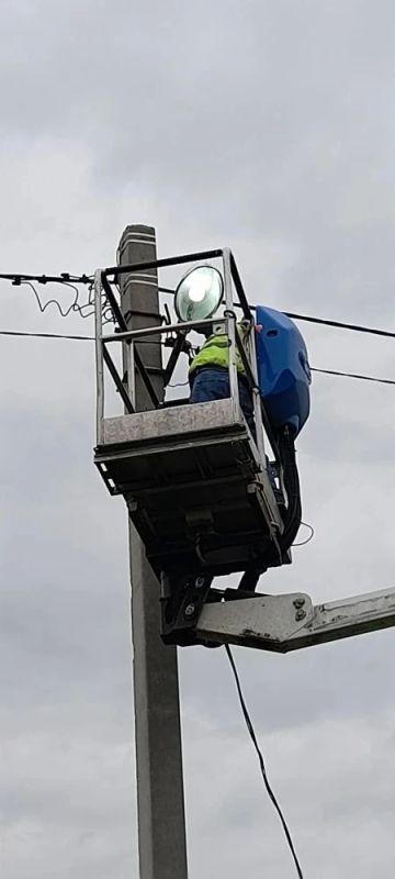 Замена ламп уличного освещения в селе Новопетровка Замена ламп уличного освещения в селе Новопетровка