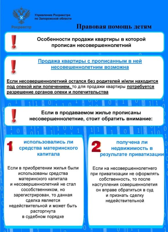 Росреестр Запорожской области напомнил о защите прав детей в сфере недвижимости Росреестр Запорожской области напомнил о защите прав детей в сфере недвижимости