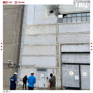Последствия удара ВСУ по зданию машинного зала энергоблока № 6 Запорожской АЭС