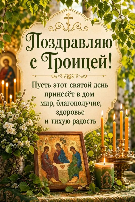 С праздником Святой Троицы, православные! С праздником Святой Троицы, православные!