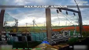 Удар двумя оптоволоконными FPV-дронами "КВН" по двум силовым трансформаторам подстанции "Конка" 35 кВ в Запорожской области