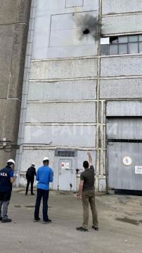 Повреждения на Запорожской АЭС после удара украинского дрона по зданию машинного зала шестого энергоблока