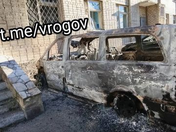 Владимир Рогов: Нацисты атаковали роддом. В результате сброса с беспилотника в Энергодаре был уничтожен микроавтобус родильного дома