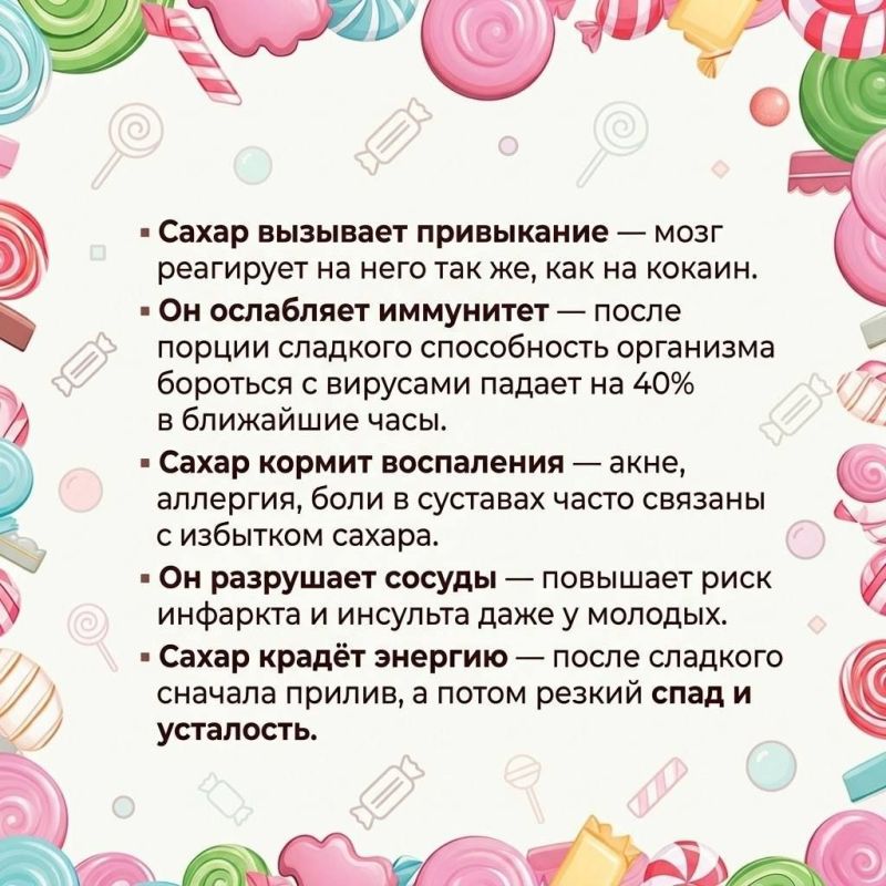 Сахар - сладкая привычка, которая бьет по здоровью Сахар - сладкая привычка, которая бьет по здоровью