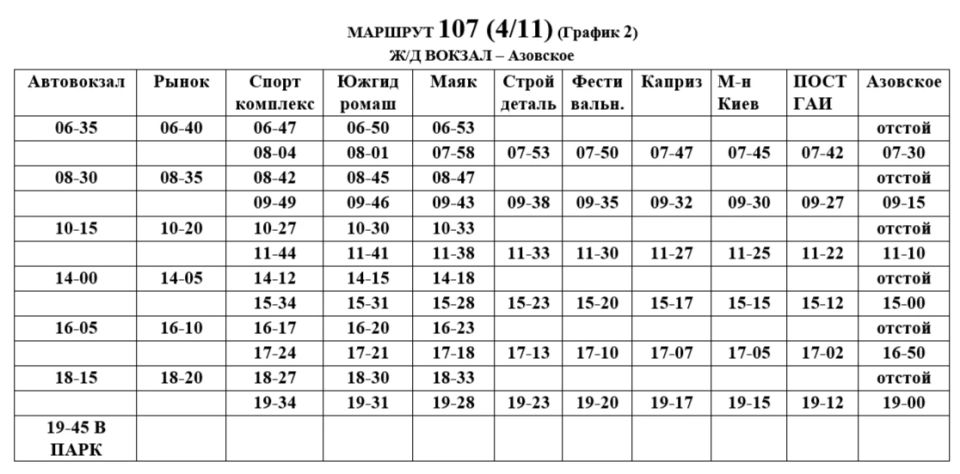 Актуальные расписания общественного транспорта Бердянска Актуальные расписания общественного транспорта Бердянска