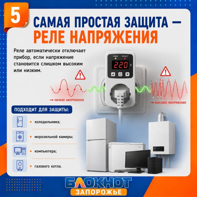 Как защитить технику от скачков напряжения после отключений света Как защитить технику от скачков напряжения после отключений света