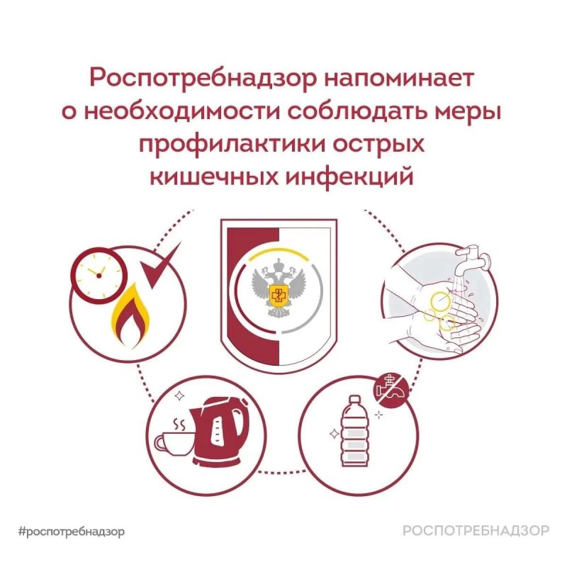 Роспотребнадзор напоминает о необходимости соблюдать меры профилактики острых кишечных инфекций
