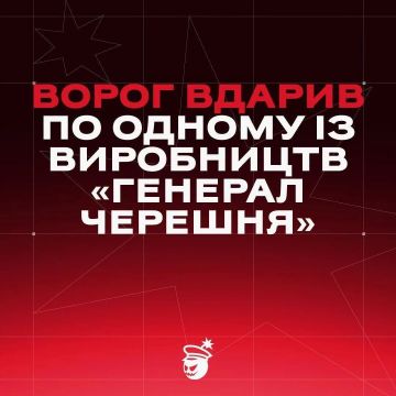 Противник сообщает, что ВС РФ нанесли удар по предприятию производителя БПЛА "Генерал Черешня" в Запорожье