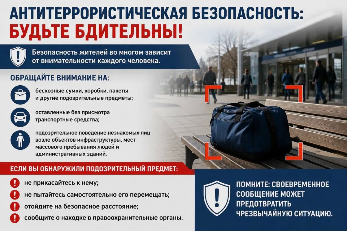 Антитеррористическая безопасность: будьте бдительны