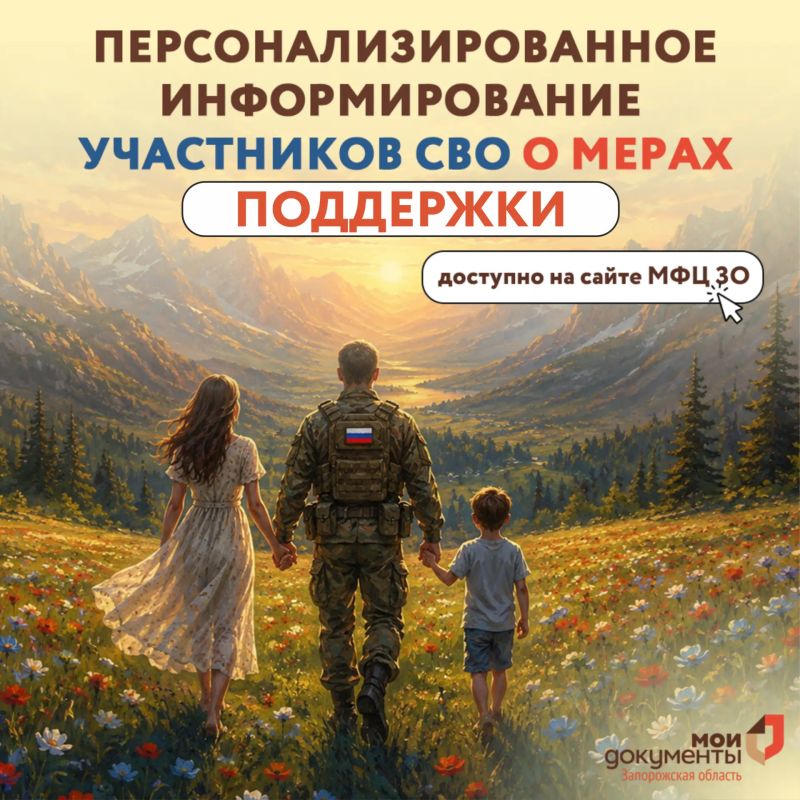 На сайте МФЦ ЗО доступно персонализированное информирование участников СВО о мерах поддержки