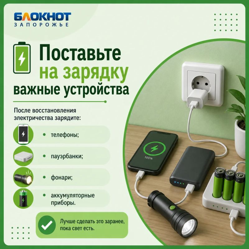 Как избежать поломки техники после восстановления света в Запорожской области Как избежать поломки техники после восстановления света в Запорожской области