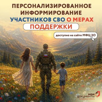 На сайте МФЦ ЗО доступно персонализированное информирование участников СВО о мерах поддержки