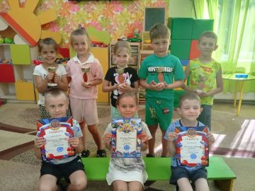 Тренировочный турнир по шашкам в детском саде "Тополёк"