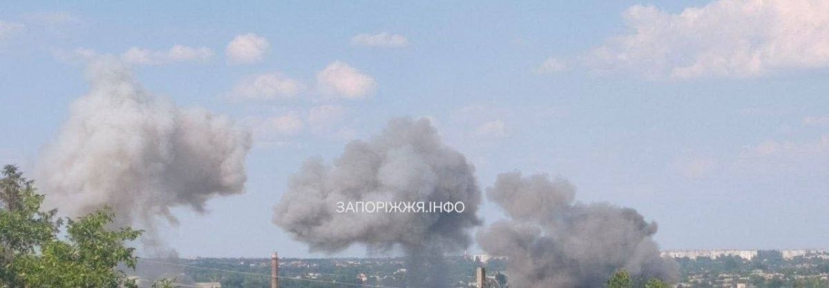 Серия прилетов в Запорожье