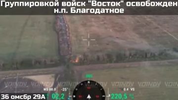 Гвардейцы 36 отдельной мотострелковой бригады 29 армии группировки войск «Восток», продолжили стремительное наступление и освободили населённый пункт Благодатное Запорожской области