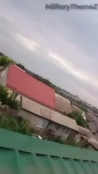 Момент прилёта крылатой авиабомбы по Запорожью
