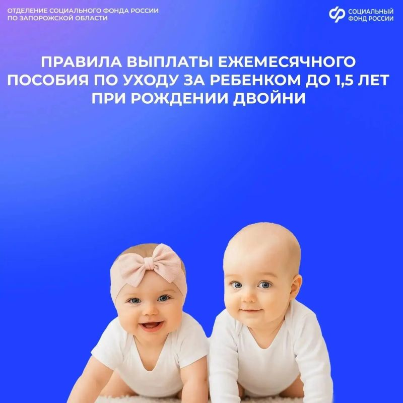 Ежемесячное пособие по уходу за двойней